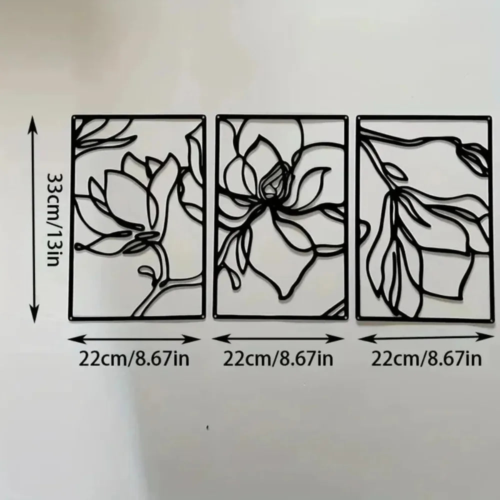 Floral Line Wall Sculpture