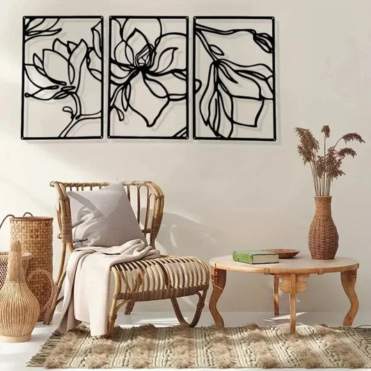 Floral Line Wall Sculpture