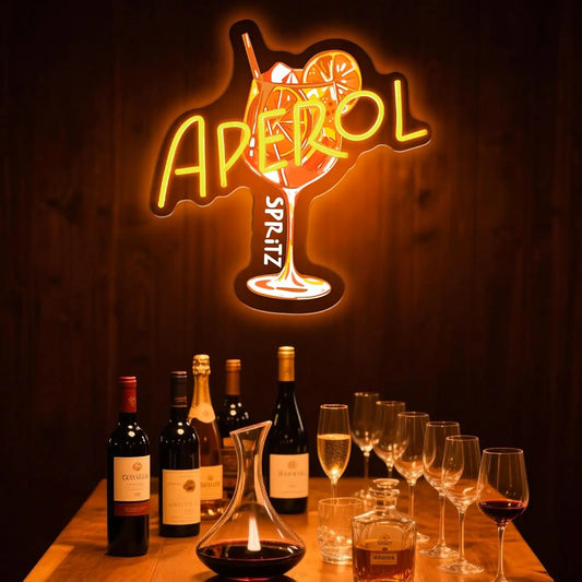 Aperol Spritz Neon Sign