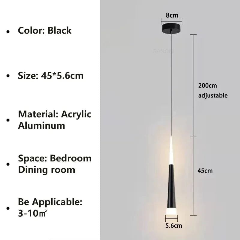 Long Wire Pendant Lamp