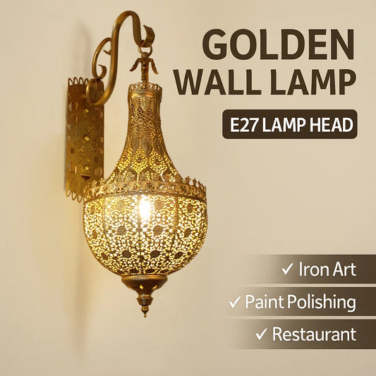 Moroccan Gold Wall Lamp
