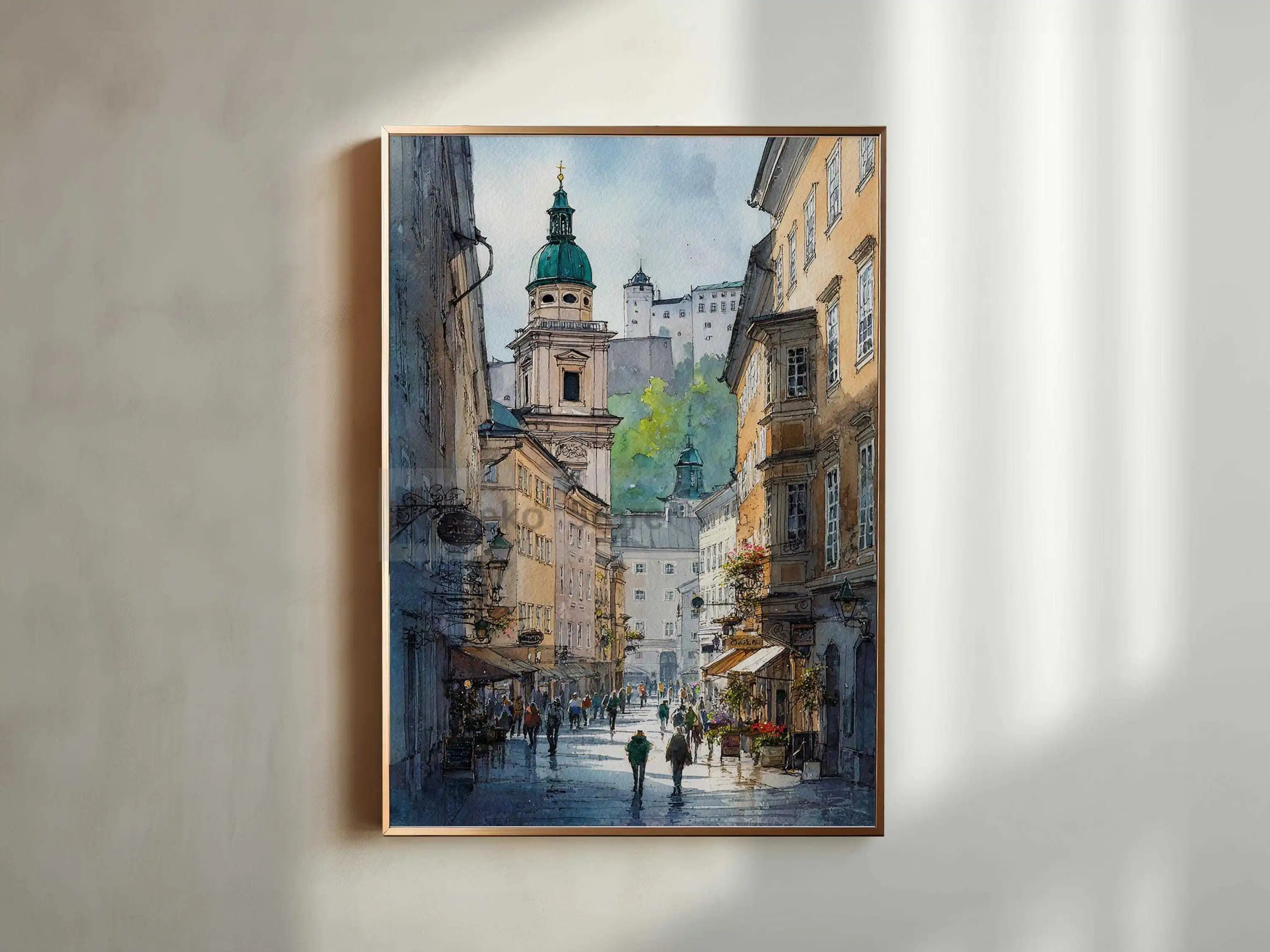 Austria Modern Watercolor Travel Poster Europe Landscape Prints Canvas Painting Wall Art Pictures Home Living Room Decoration