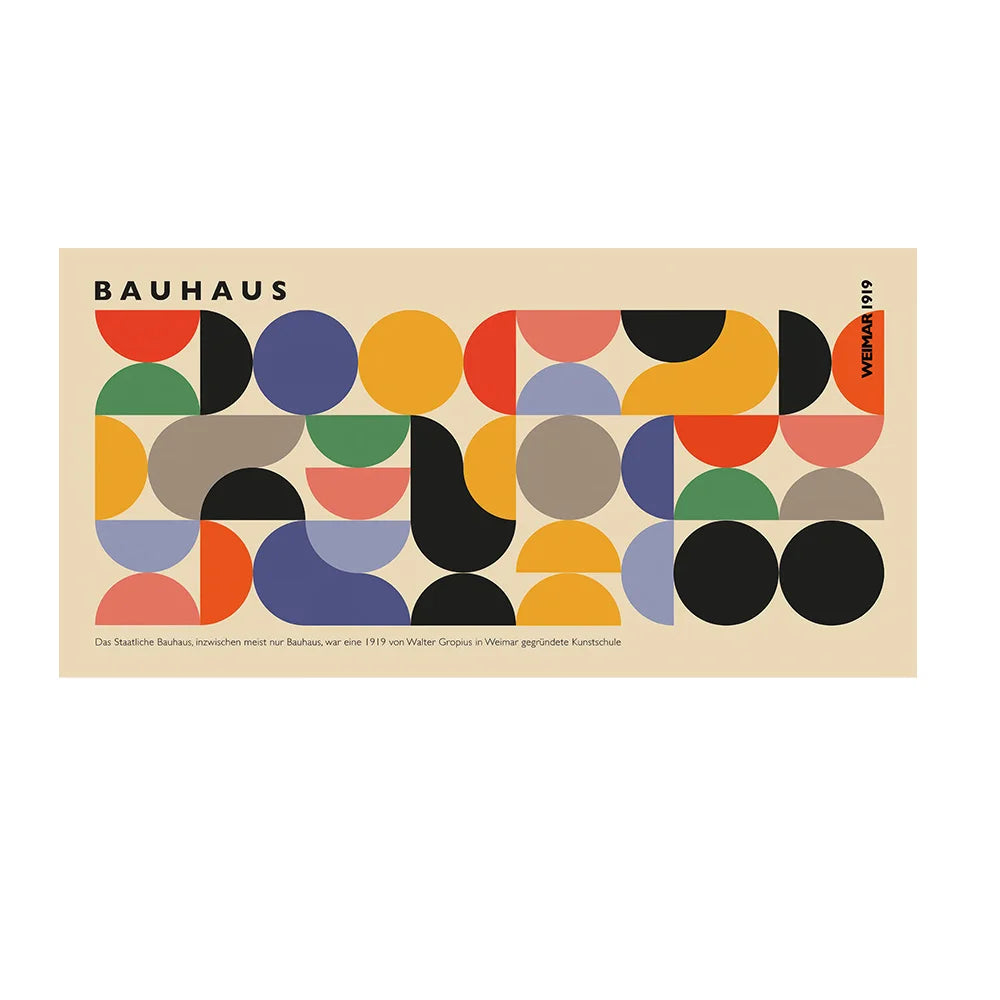 Bauhaus Minimalist Retro Wall Art Bauhaus Abstract Art Posters Geometric Bauhaus Canvas Painting for Living Room Bauhaus Poster