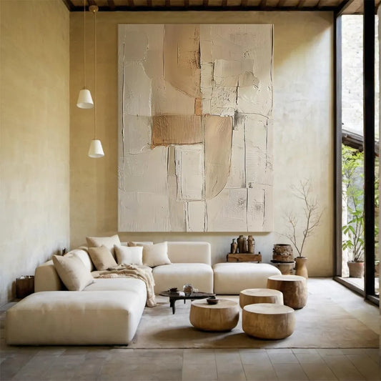 Textured Geometric Canvas Art