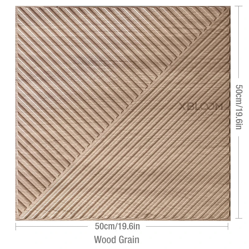 4pcs 50x50cm Champagne gold color 3D Wall Panel Shining Gold 3D Wall Sticker Wedding party background wall art Wood grain paper