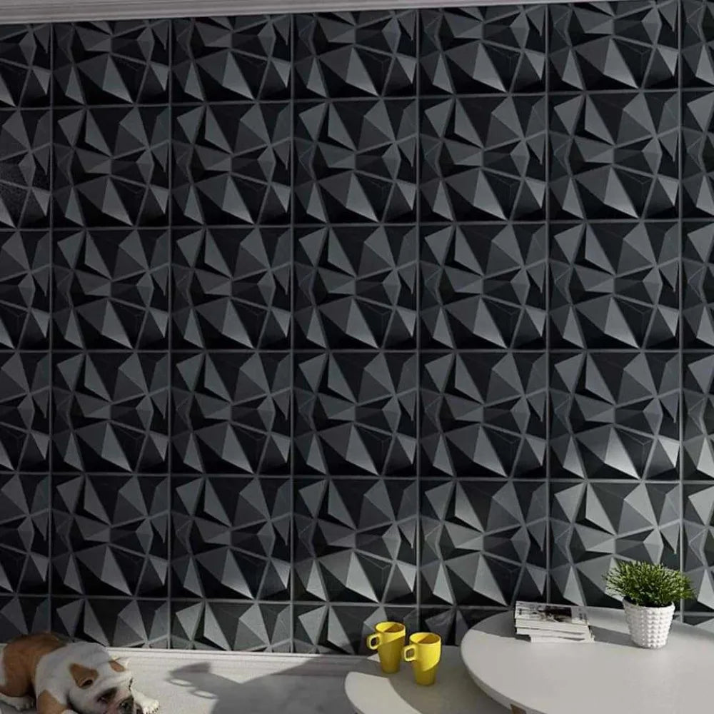 White 3D Wall Panel Foam Brick Waterproof Non-self-adhesive Wall Sticker Classics Geometric Background Wallpaper