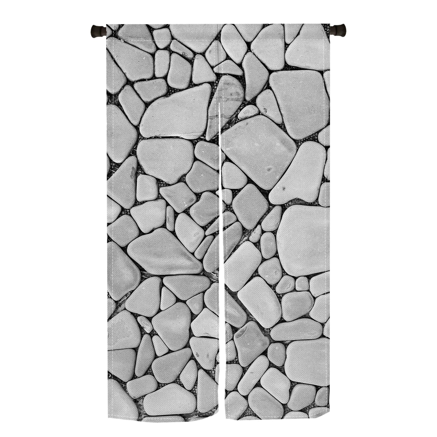 Retro Brick Noren Door Curtains Natural Stone Texture Vintage Red Linen Doorway Curtains Home Decor Room Divider Half-curtains