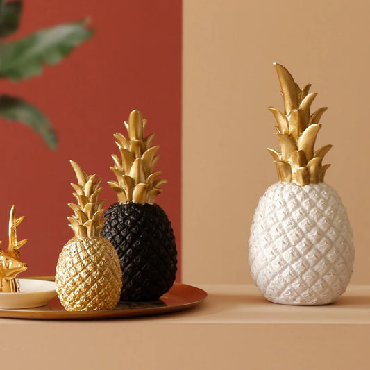 Gold Pineapple Decor Sculpture