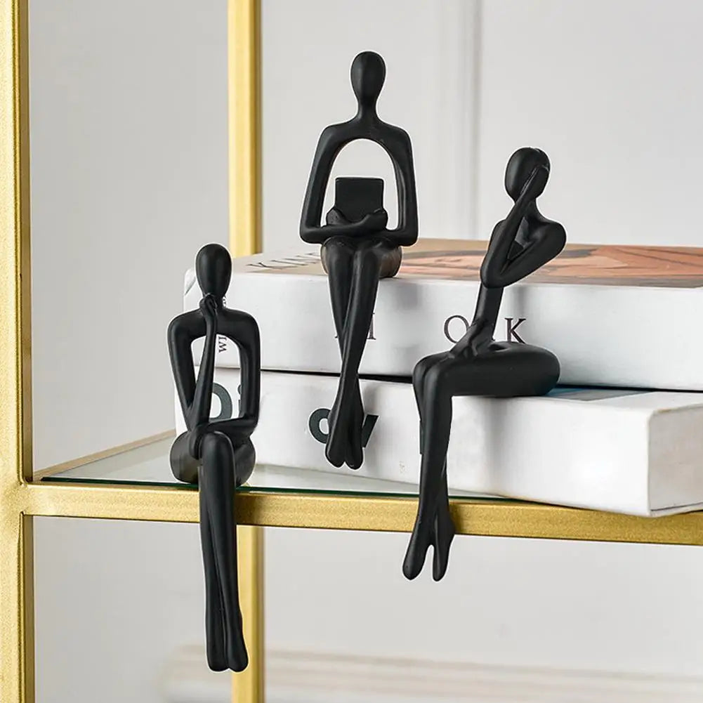 Abstract Desktop Character Ornaments High Quality Resin Abstract Thinker Sculpture Nordic Style Modern Home Office Decor
