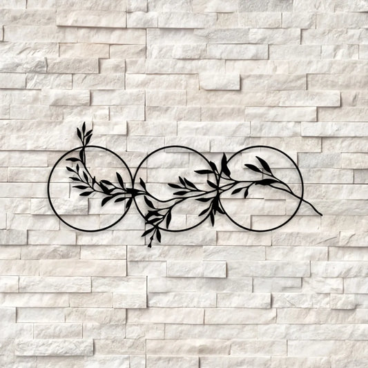 Iron Leaf Circle Sculpture