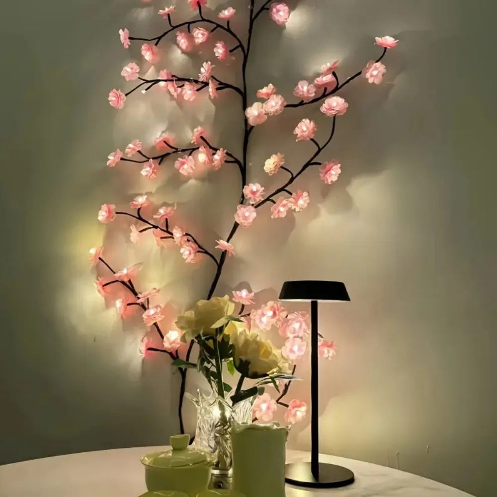 1PC 72/96/144LED Cherry Blossom Tree Lights USB Powered Dimmable LED Artificial Flower Branch Lamp for Bedroom Wedding Party