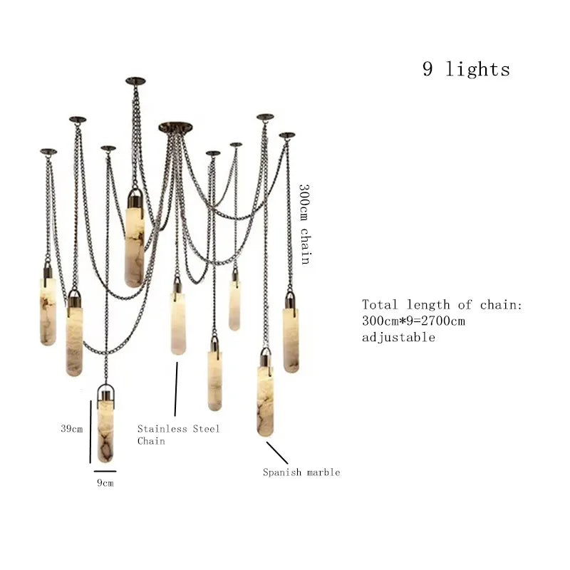 Marble Multi Pendant Chandelier
