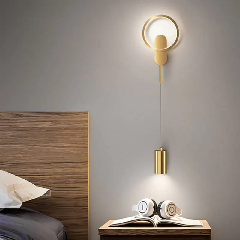 Best-selling bedroom bedside wall lamp modern light luxury living room background wall aisle lamp net red hotel villa decoration