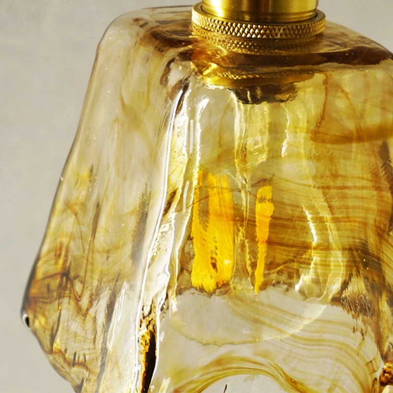 Brass Glass Wall Lamp