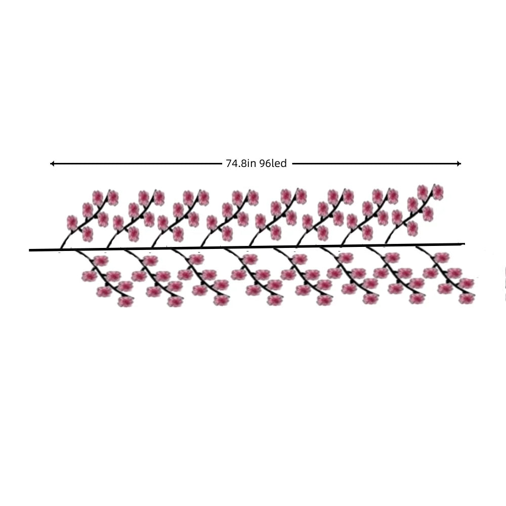 1PC 72/96/144LED Cherry Blossom Tree Lights USB Powered Dimmable LED Artificial Flower Branch Lamp for Bedroom Wedding Party