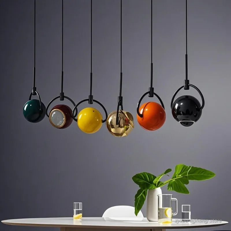 Modern Fashion Colorful LED Room Decor Small Pendant Lights Pendant Light Bedroom Dining Room Lighting Fixtures Bedside Lamp