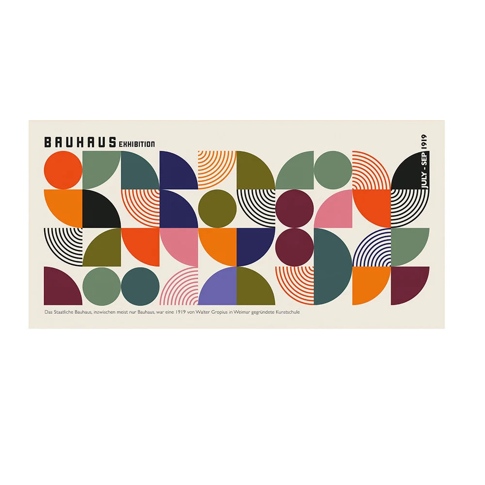 Bauhaus Minimalist Retro Wall Art Bauhaus Abstract Art Posters Geometric Bauhaus Canvas Painting for Living Room Bauhaus Poster