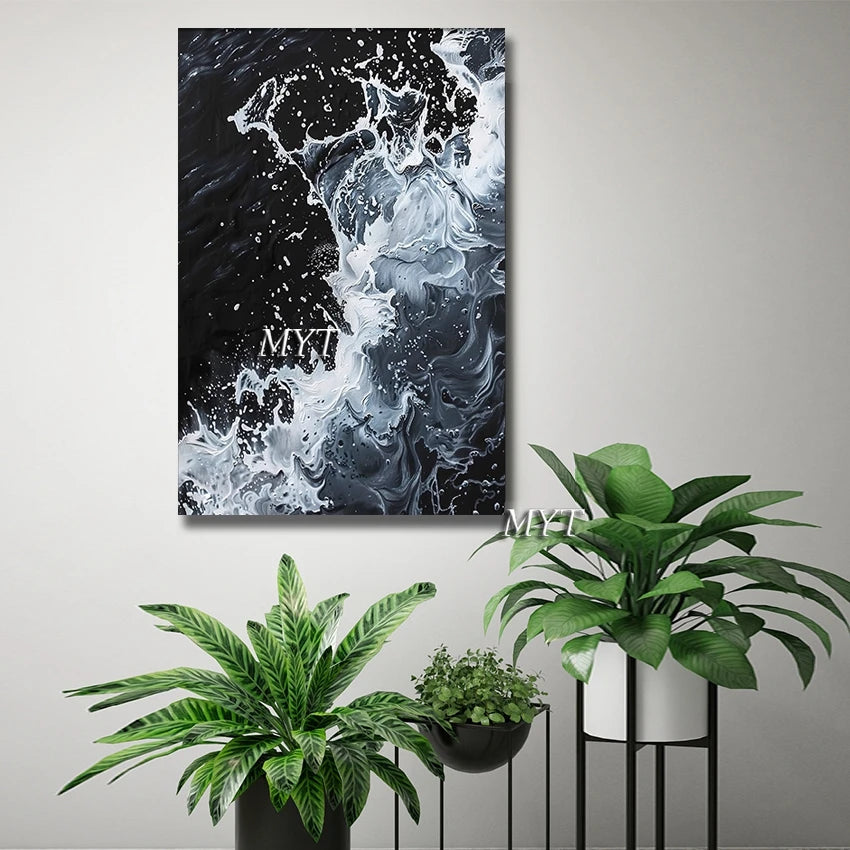 Abstract 3D Gold Thick Art Handmade Oil Painting Canvas Gold Paintings Wall Pictures Art Wall Artwork For Dining Room Unframed