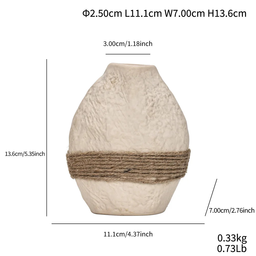 Earth Tone Lace Vase