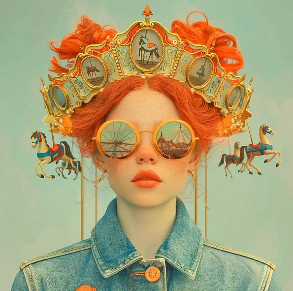 Mirjam Duizendstra's Artwork Surrealism Color Art Posters Prints Mysterious Aesthetic Woman Portrait Canvas Painting Home Decor