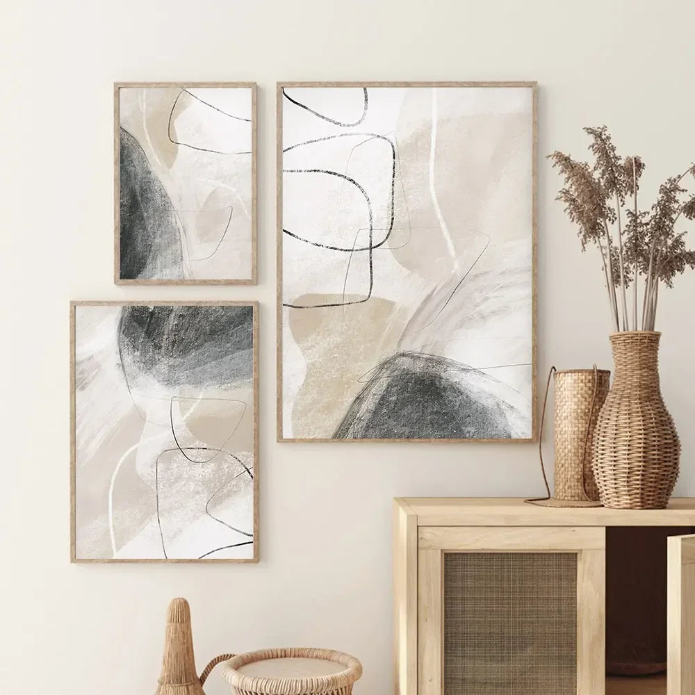 Modern Minimalist Aesthetic Wall Art Bohemian HD Canvas Oil Paintings Posters and Prints Home Bedroom Living Room Decorating