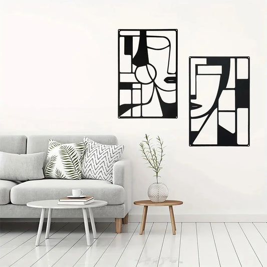 Abstract Geometric Metal Art