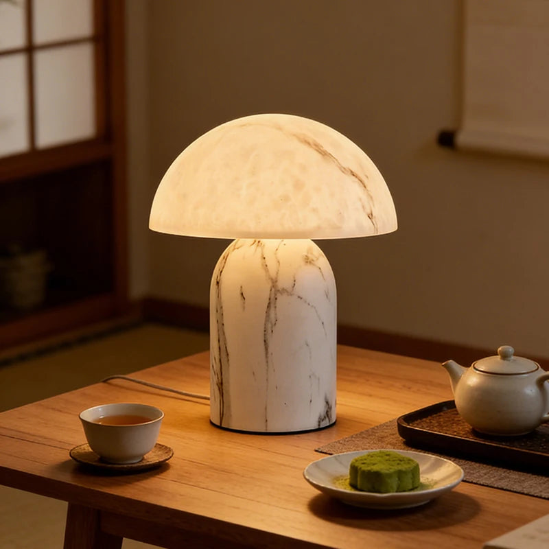 Marble Pattern Mushroom Lamp