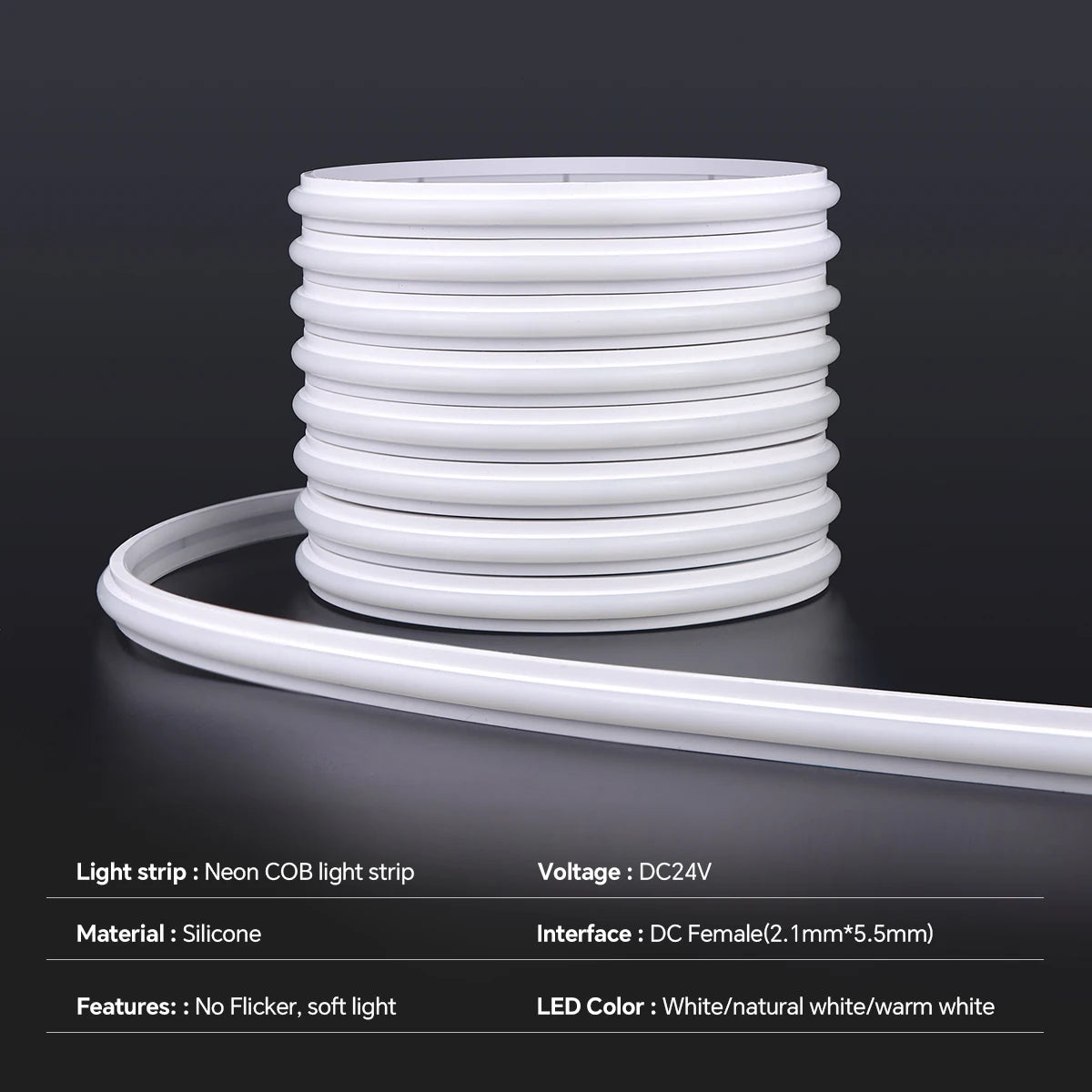 Good Quality COB LED Strip Neon Light 9MM 24V Super Bright No Dark Area Wall Lamp Waterproof,for Indoor Outdoor Lighting RA90