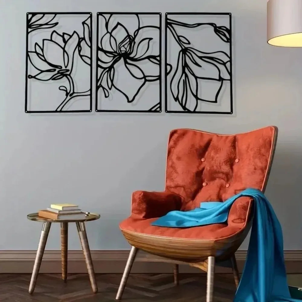 Floral Line Wall Sculpture