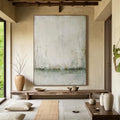 Beige Minimalist Handmade Painting Boho Canvas Wall Art Beige Abstract Painting Black Texture Painting Living Room Wall Decor