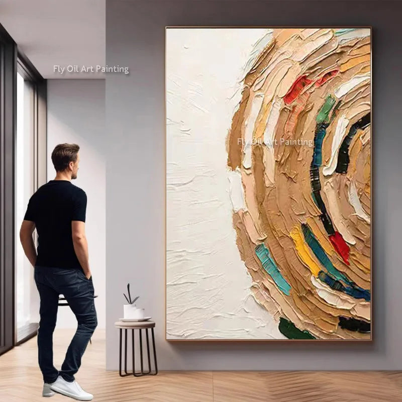Brown Beige Abstract Painting
