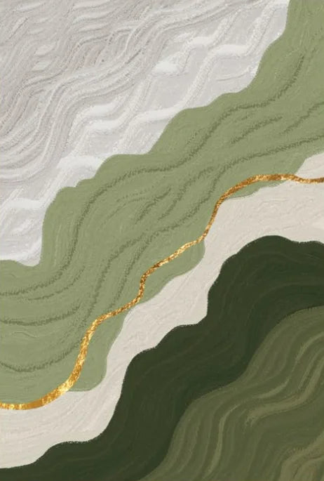 Green Gold Canvas Art