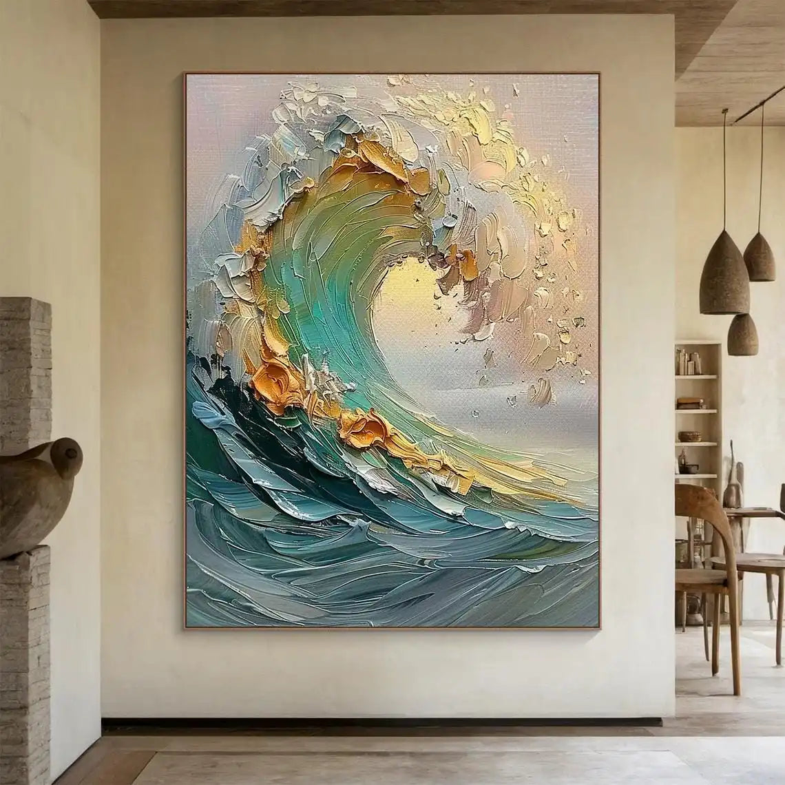 Textured Geometric Canvas Art