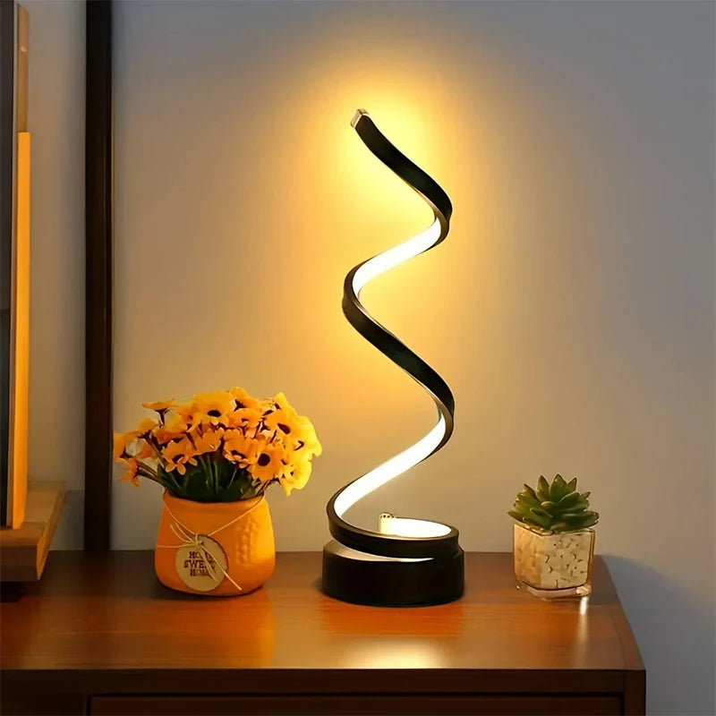 Modern Bedside Night Light Lamp Usb Dimmable Led Lights 3D Ring Night Lights For Bedroom Desk Clip Night Lamp With Dimmer