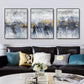Blue Gold Abstract Prints