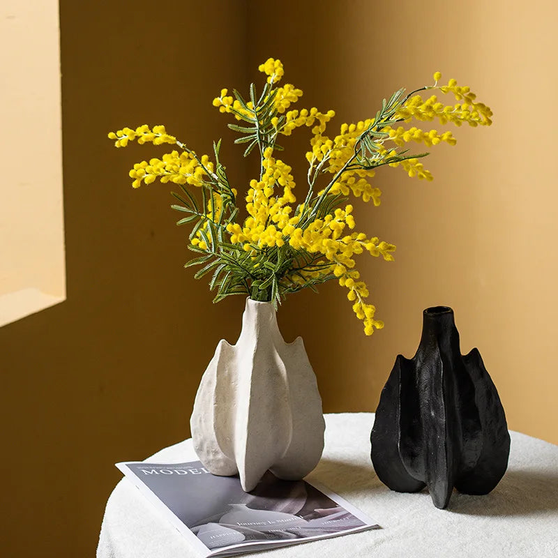 CAPIRON Nordic Ceramic Vase Abstract Modern Centerpiece Decorative Home Living Room Tabletop Decoration Accessories Bathroom