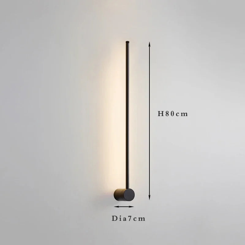 2026 Linear LED Wall Lamp 100cm120cm Modern Minimalist Gold White Sconce for Bedroom Bedside Living Room Corridor Decor