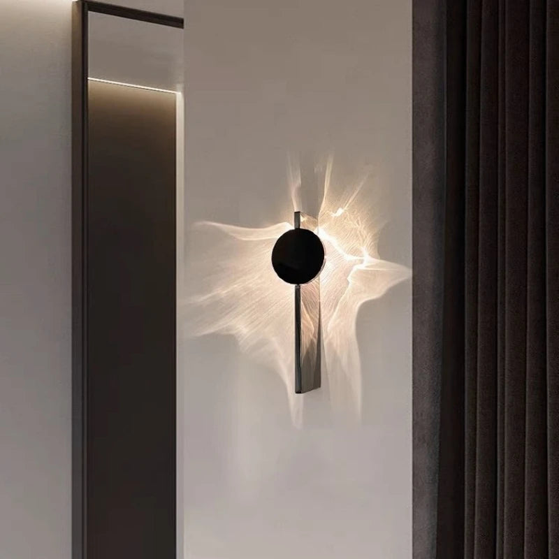 Ripple LED Wall Lamps Bedroom Bedside Shadow Sconces Light Stailess Steel