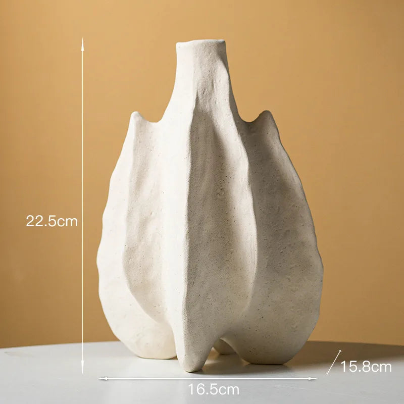 CAPIRON Nordic Ceramic Vase Abstract Modern Centerpiece Decorative Home Living Room Tabletop Decoration Accessories Bathroom