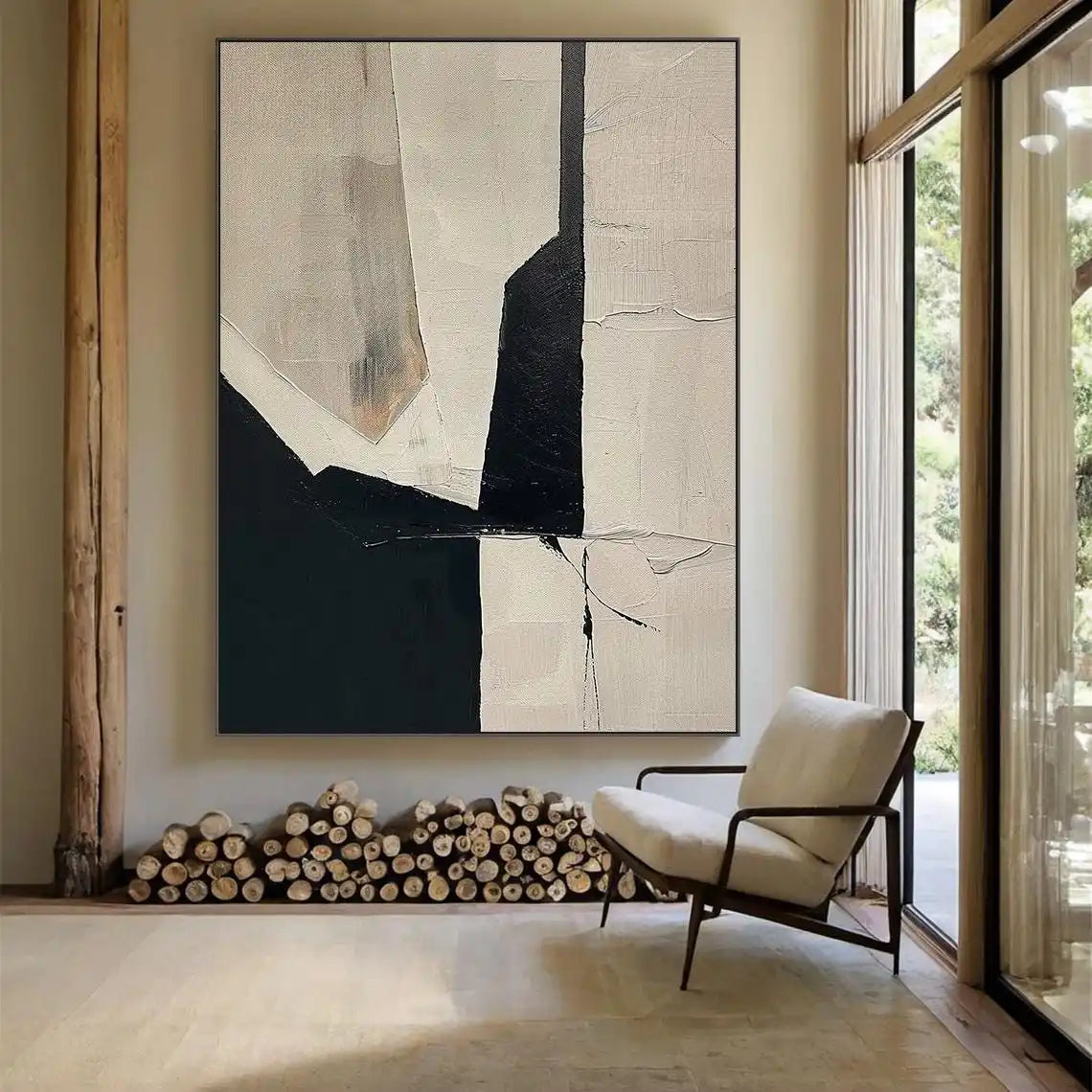 Textured Geometric Canvas Art