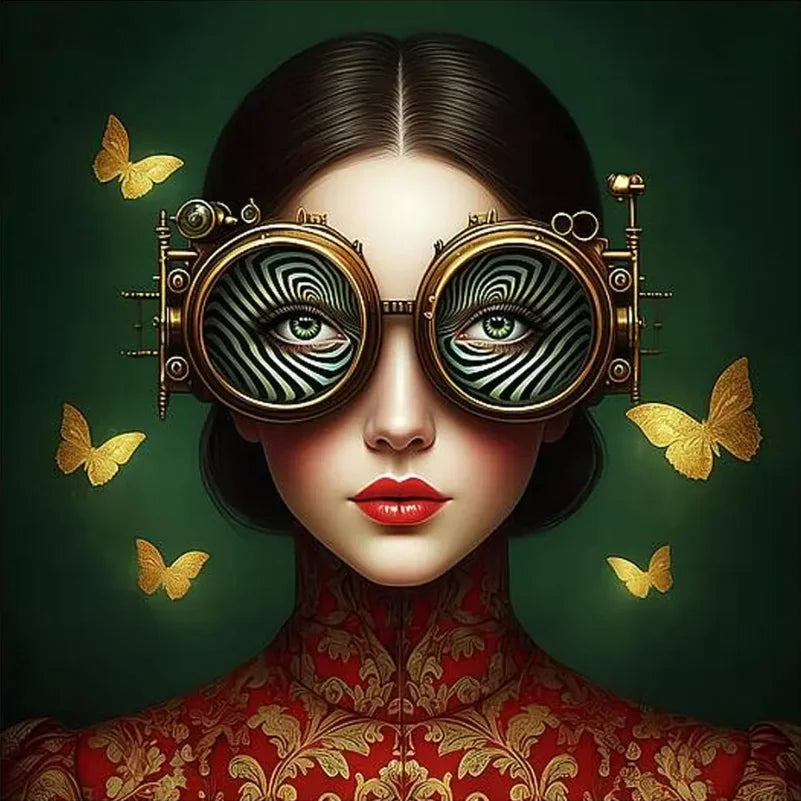 Mirjam Duizendstra's Artwork Surrealism Color Art Posters Prints Mysterious Aesthetic Woman Portrait Canvas Painting Home Decor