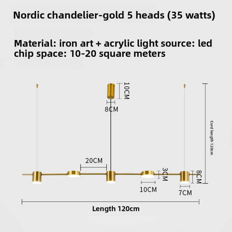 Three Head Pendant Lamp