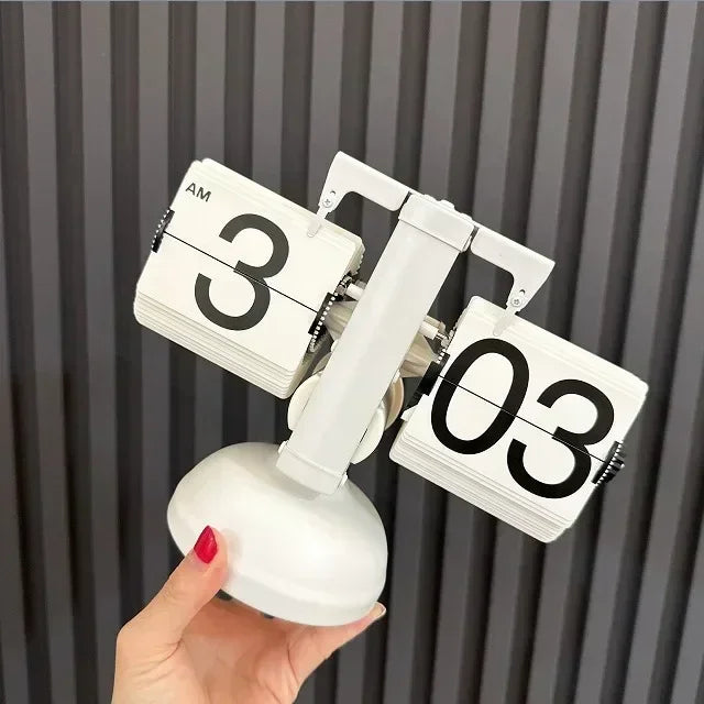 Flip Clock Vintage Desk Clocks Retro Flip Down Clocks-Battery Powered Internal Operated Flip Flop Watch Home & Office Décor 탁상시계