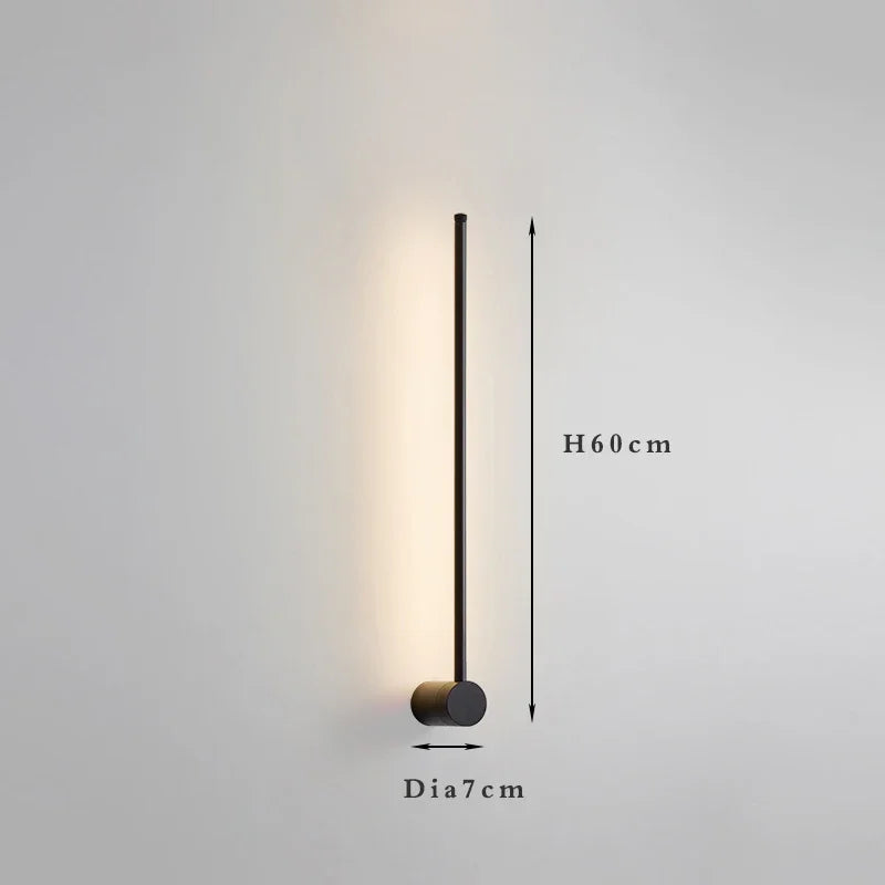 2026 Linear LED Wall Lamp 100cm120cm Modern Minimalist Gold White Sconce for Bedroom Bedside Living Room Corridor Decor