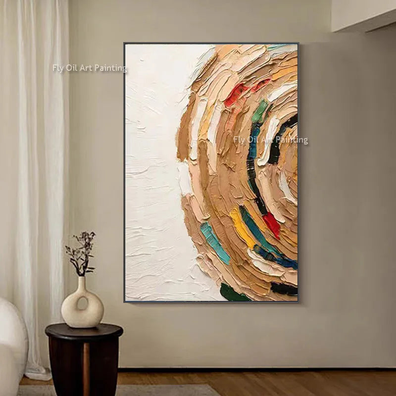 Brown Beige Abstract Painting