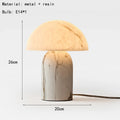 Nordic Modern Table Lamp Metal & Resin Marble Pattern E14 Table Lighting Fixtures Decorative Mushroom Lamp for Bedroom