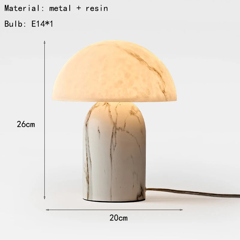 Marble Pattern Mushroom Lamp