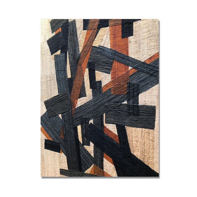 Abstract Retro Black Geometry Canvas Painting Posters and Prints Cuadros Wall Art Picture for Living Room Home Decor Unframed