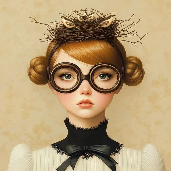 Mirjam Duizendstra's Artwork Surrealism Color Art Posters Prints Mysterious Aesthetic Woman Portrait Canvas Painting Home Decor