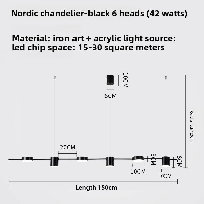 Three Head Pendant Lamp